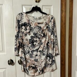 Calvin Klein top Drapes from L shoulder to R hip